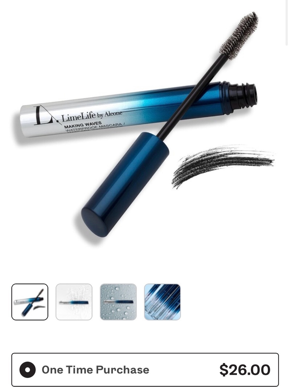 LimeLife by Alcone Making Waves Waterproof Mascara — Black